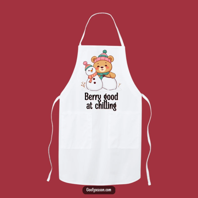 Funny Bear Snowman Apron - Cook Up Laughs in the Kitchen!