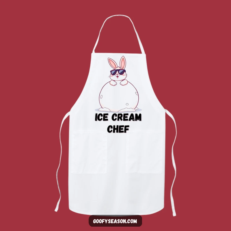 Funny Bunny Snowball Apron: Cook Up Coolness with This Winter Kitchen Wear