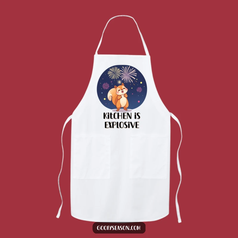 Funny Squirrel Chef Apron: Cook Up a Storm with Festive Flair