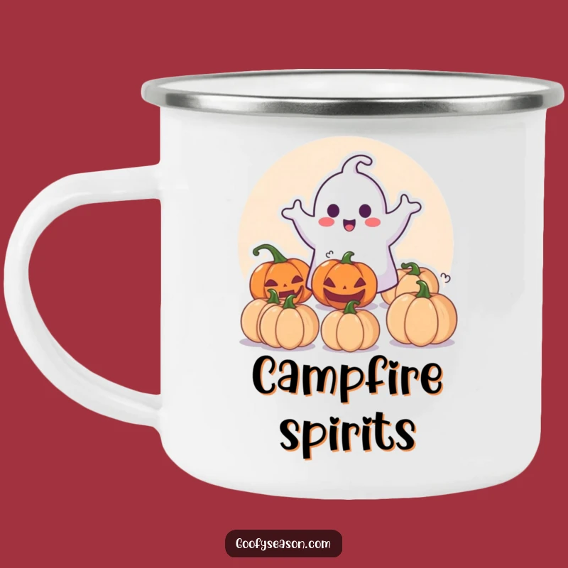 Funny Campfire Ghost Story Mug: Halloween Pumpkin Surprise Outdoor Fun Gift