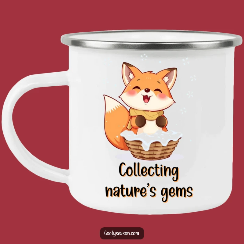 Funny Fox Snowflakes Camping Mug: Your Cozy Companion for Winter Adventures