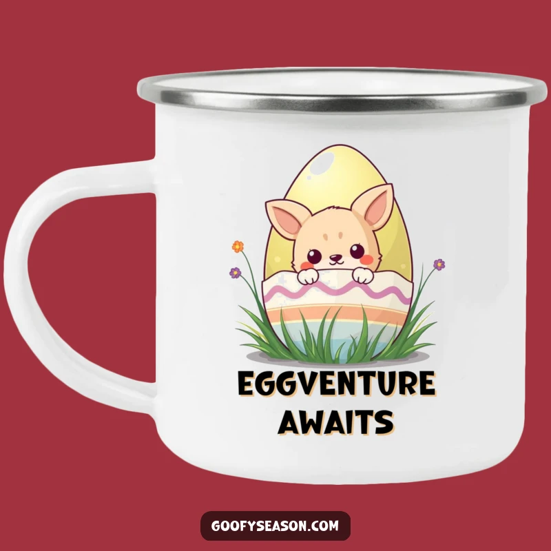 Funny Kawaii Easter Egg Camping Mug - Durable Animal Cup, Great Funny Gift