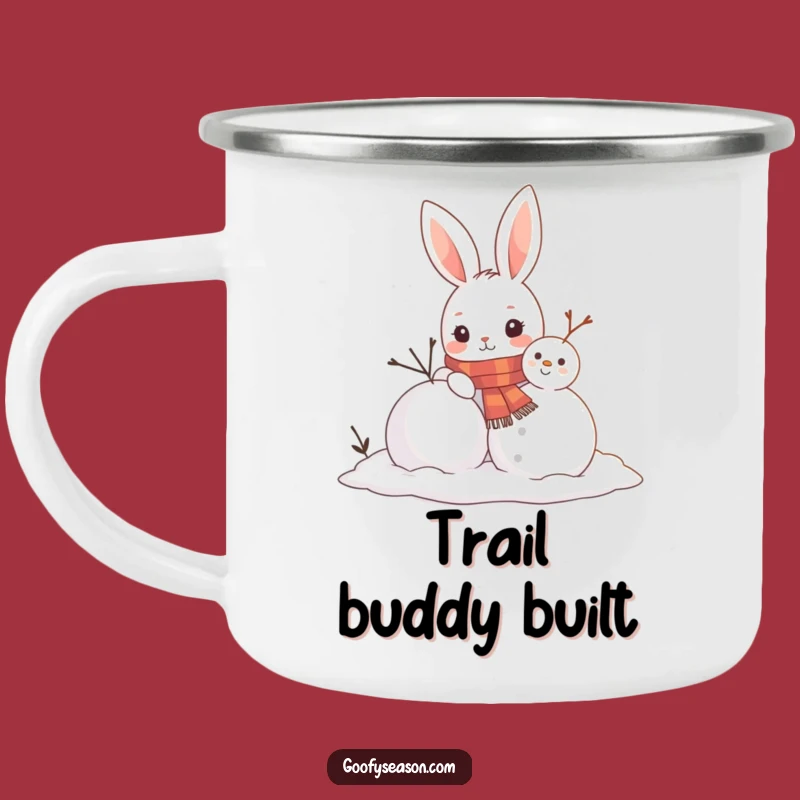 Funny Bunny Snowman Camping Mug - Durable Winter Drinkware, Perfect Funny Gift