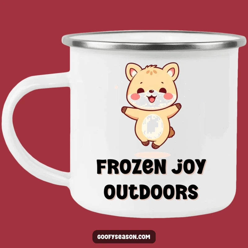 Funny Kawaii Dancing Animal Snowflake Camping Mug - Adventure & Warmth Gift