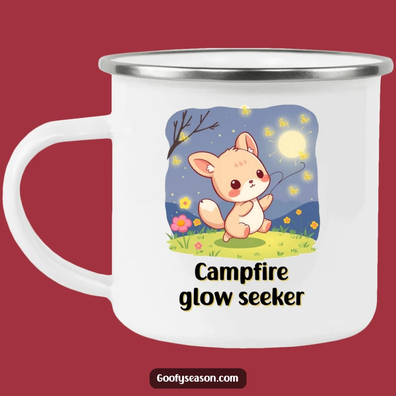 Funny Kawaii Firefly Chase Camping Mug - Magical Summer Adventure Gift