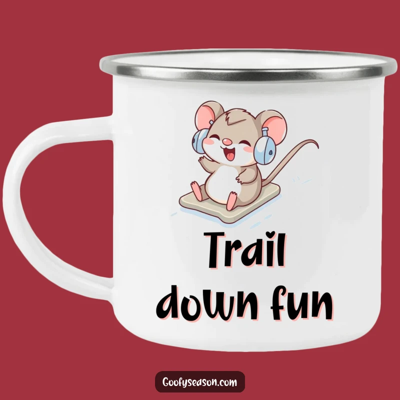 Funny Mouse Camping Mug: Winter Snow Slider Cup, Rustic Humorous Gift