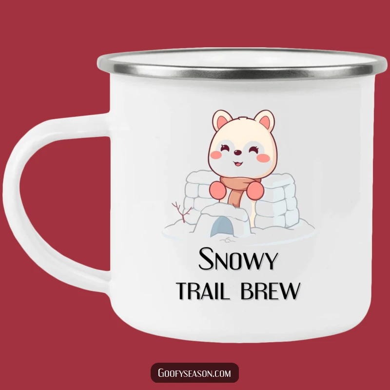 Funny Snow Fort Builder Animal Camping Mug - Winter Adventure Gift