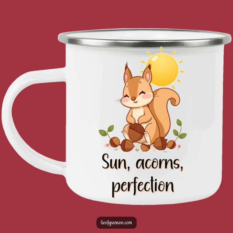 Funny Squirrel Acorn Camping Mug: Autumn Adventures, Adorable Funny Gift