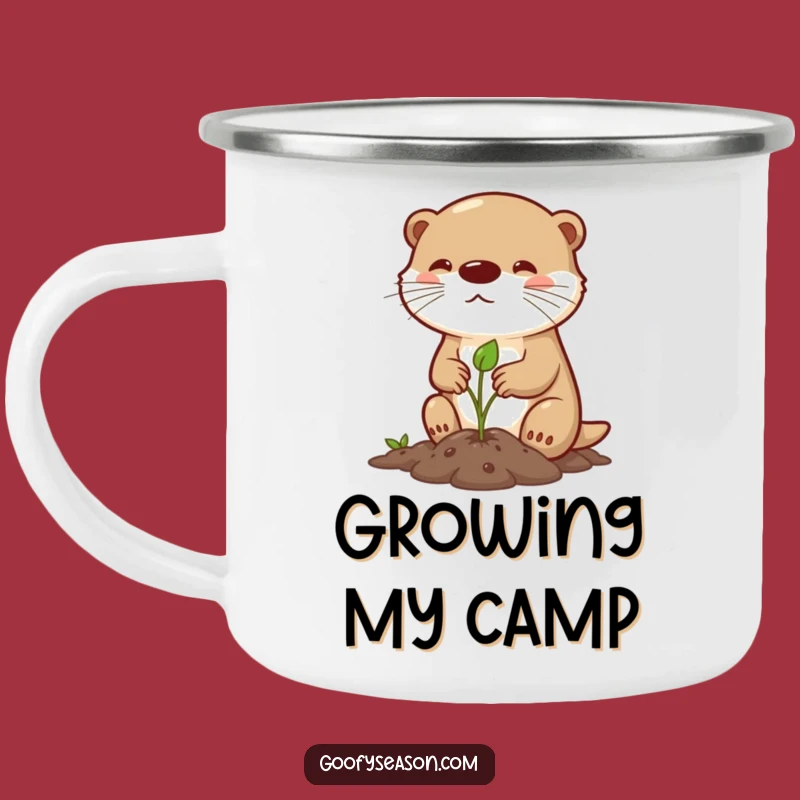 Funny Otter Spring Planting Camping Mug: Determined Outdoors Gift Idea
