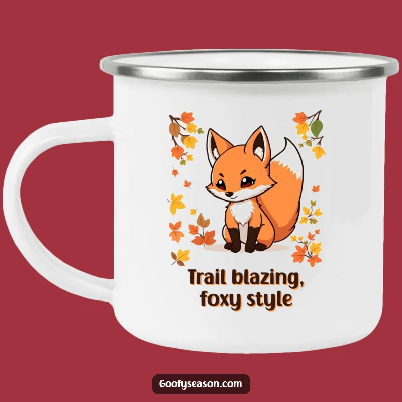 Funny Fox Camping Mug: Durable Outdoor Companion, Perfect Autumn Gift!
