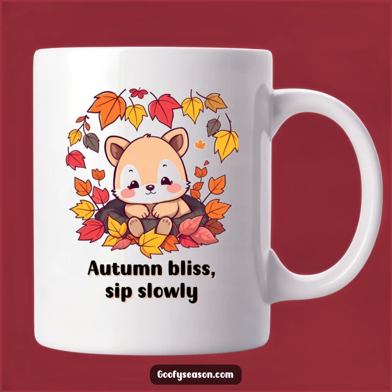 Funny Cozy Animal Leaf Nap Mug - Perfect Autumn Gift