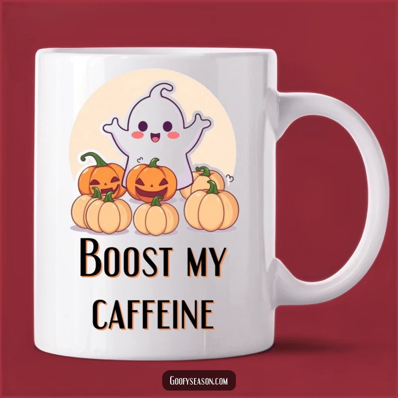 Funny Halloween Ghost Pumpkin Surprise Mug: Spooky Fun Character Treat Gift