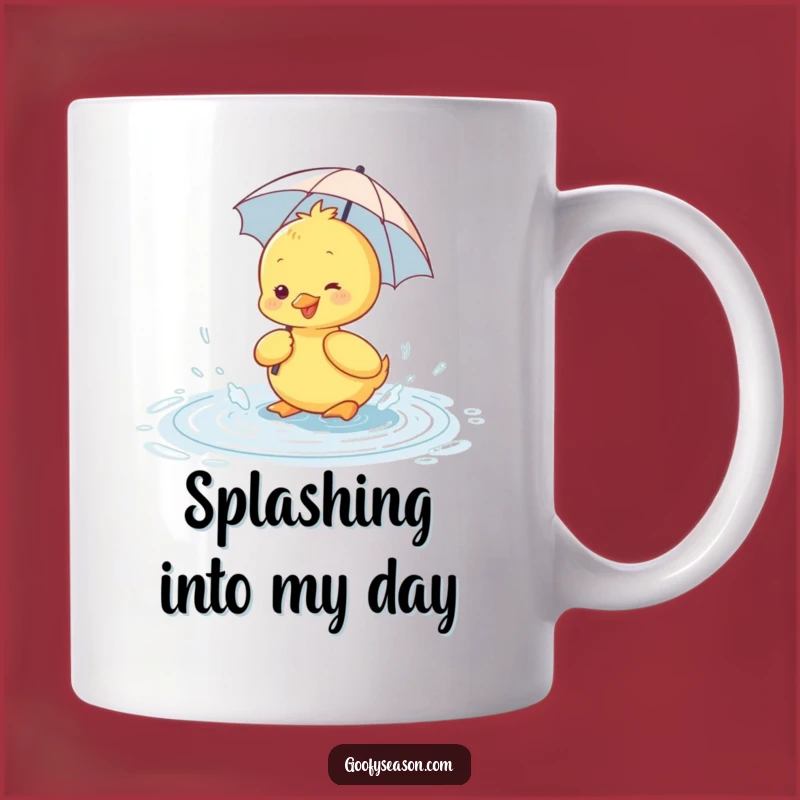 Funny Duckling Umbrella Mug - Cheerful Rainy Day Humor Gift