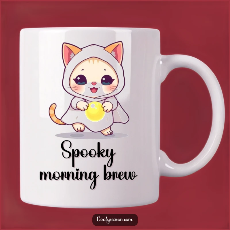 Funny Ghost Cat Mug: Chase Away the Blues with This Playful Halloween Brew