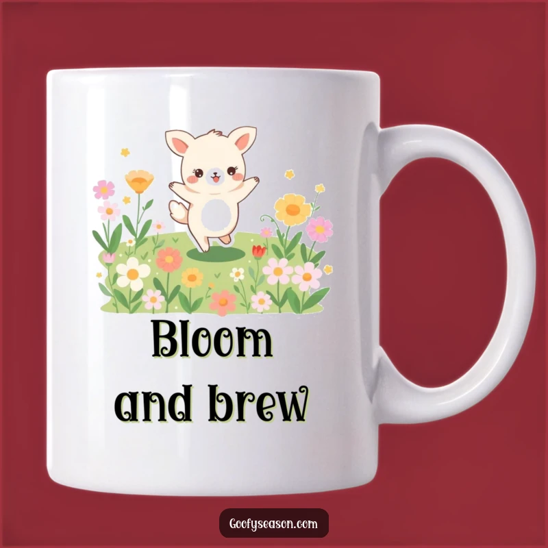 Funny Happy Dancer Animal Mug - Joyful Floral Gift