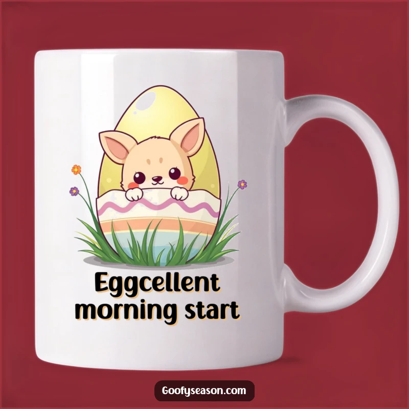Funny Kawaii Easter Egg Mug - Cute Animal Holiday Surprise, Perfect Funny Gift