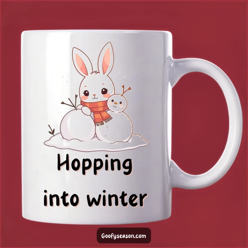 Funny Bunny Snowman Mug - Adorable Winter Character, Perfect Funny Gift