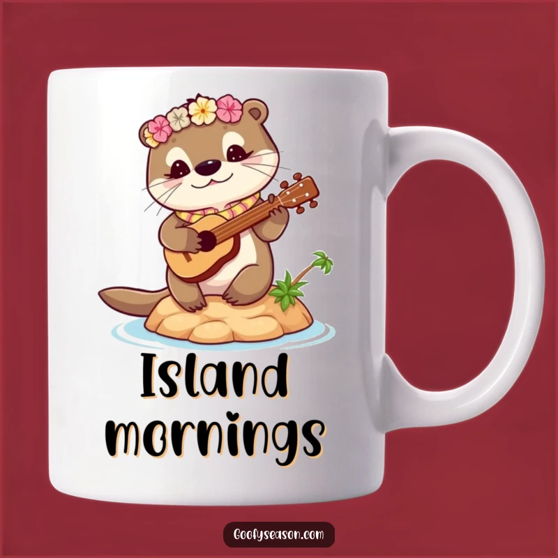 Funny Otter Ukulele Mug - Aloha Vibes Island Jam Gift!