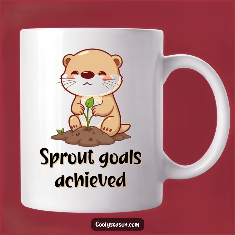 Funny Otter Gardener Mug: A Determined Spring Planter, Perfect Gift Idea