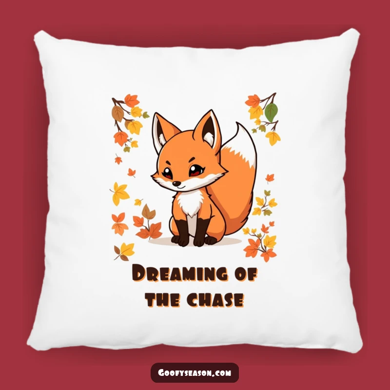 Funny Fox Pillow: Cozy Woodland Accent, Perfect Autumn Gift!