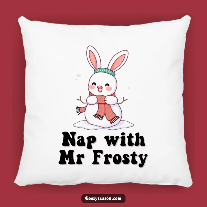 Funny Bunny Snowman Pillow: Cozy Up with This Hilarious Winter Accent