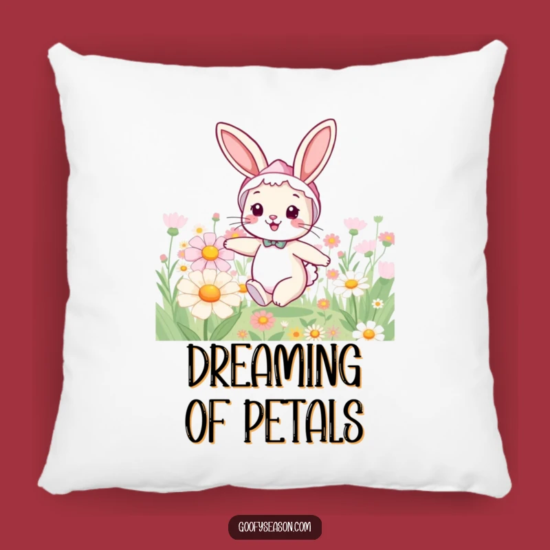 Funny Bunny Spring Pillow - Soft and Cheerful Home Decor Gift