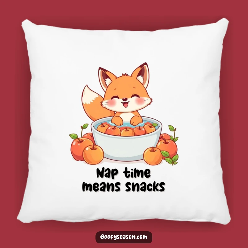 Cozy Funny Kawaii Fox Apple Bobbing Pillow: Soft Comfort & Cute Style