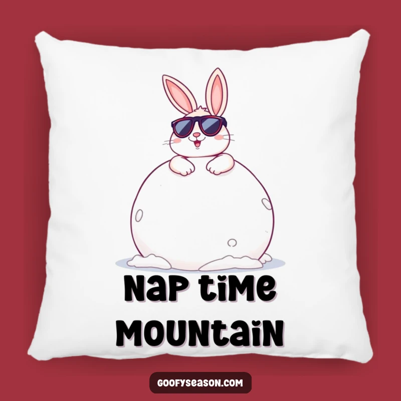 Funny Bunny Snowball Pillow: Cozy Up with Cool Winter Relaxation
