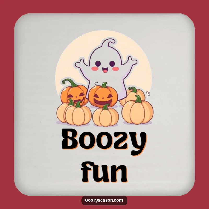 Funny Spooky Surprise Coaster: Ghost Pumpkin Halloween Drink Protector Gift