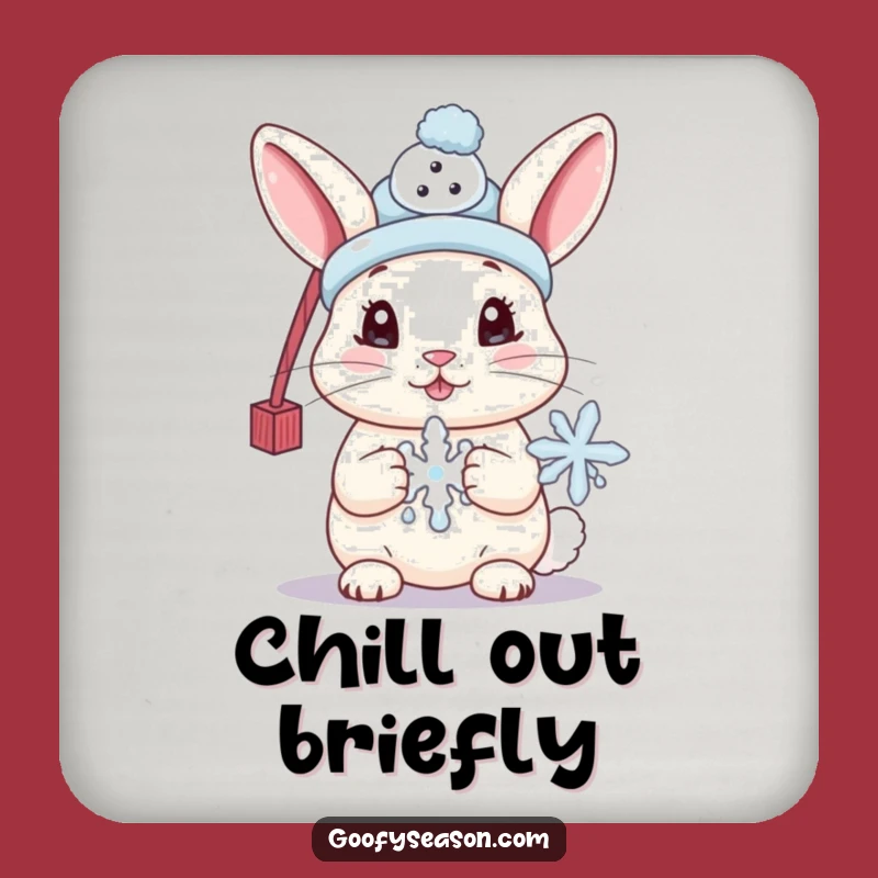 Funny Bunny Coaster Set, Winter Protection, Cute Drink Gift