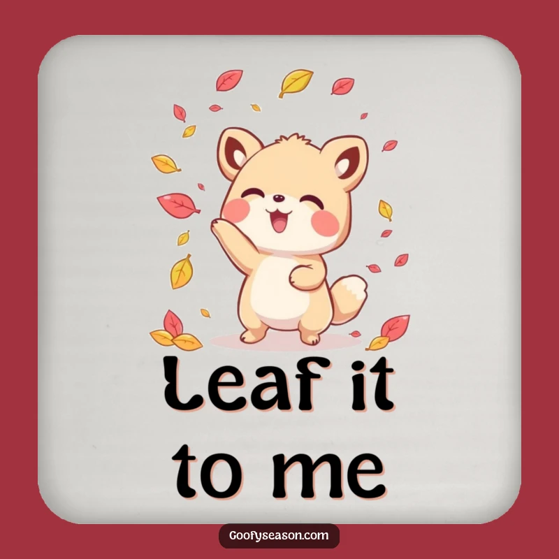 Funny Kawaii Autumn Animal Coaster: Protect Surfaces with Playful Fall Charm