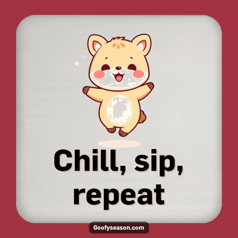 Funny Kawaii Dancing Animal Snowflake Coaster - Protect Surfaces with Winter Fun Gift