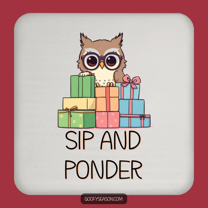 Funny Owl Spectacles Coasters: Curious Protection for Tables from Spills