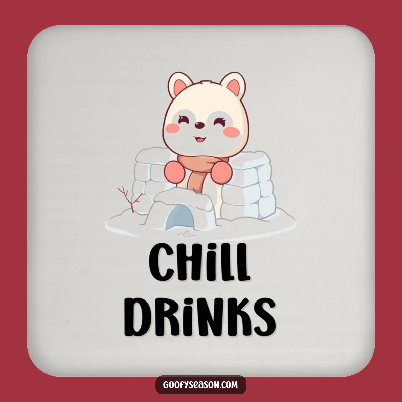 Funny Snow Fort Builder Animal Coaster Set - Protect Surfaces Gift