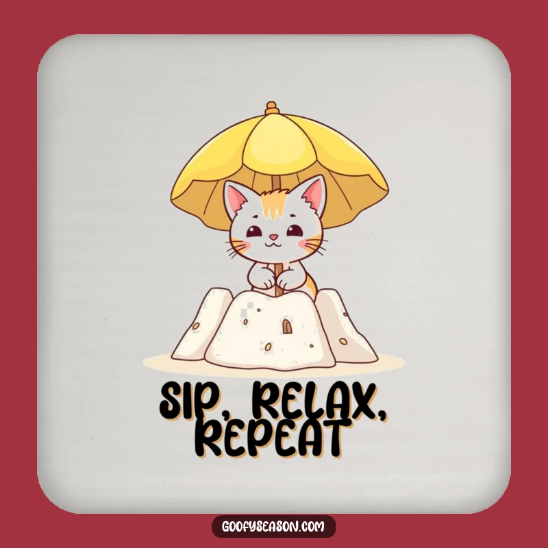 Funny Cat Beach Coasters: Protect Surfaces with Sunny Charm