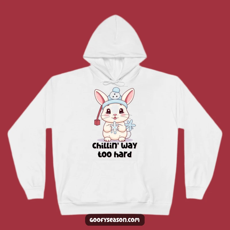Funny Bunny Hoodie, Cozy Snowman Hat, Cute Winter Warmth Gift