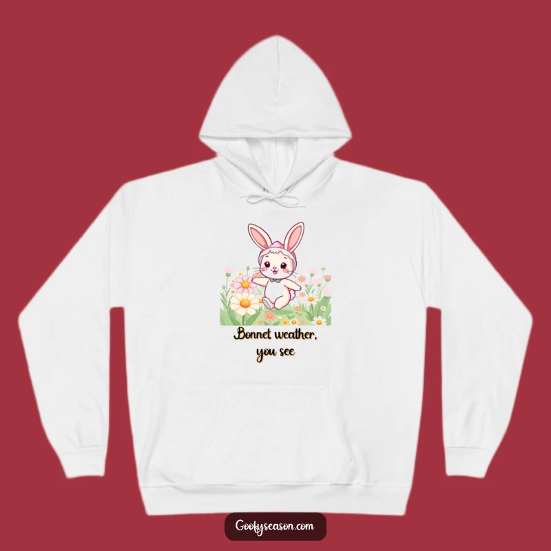 Cozy Funny Bunny Spring Hoodie - Warm Gift for Garden Lovers