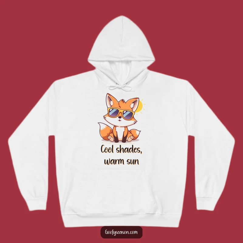 Cozy Funny Fox Beach Day Hoodie: Sunny Comfort & Cool Style