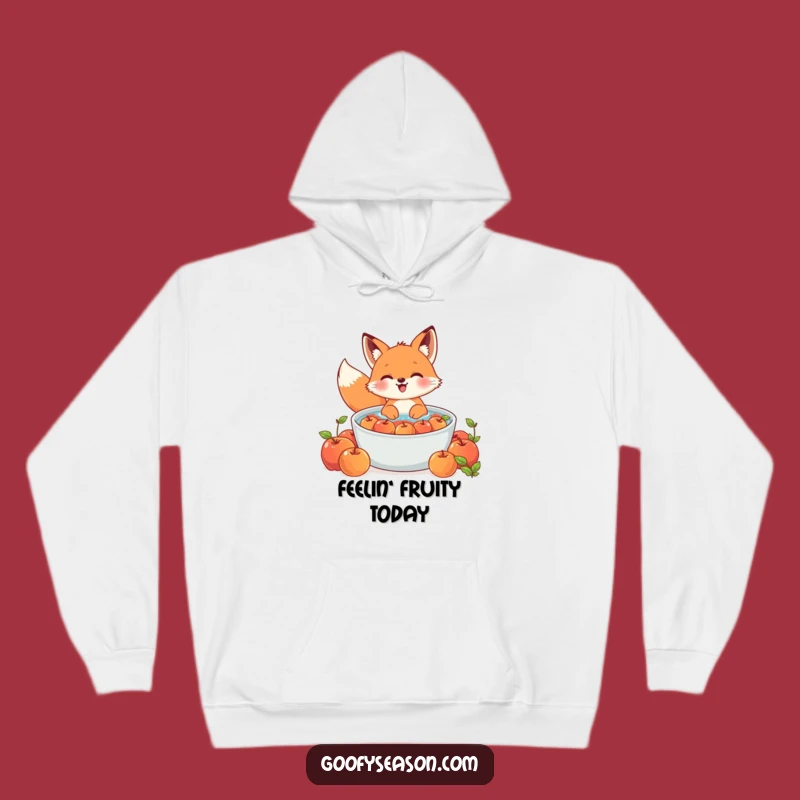 Cozy Funny Kawaii Fox Apple Bobbing Hoodie: Warmth Meets Whimsical Charm