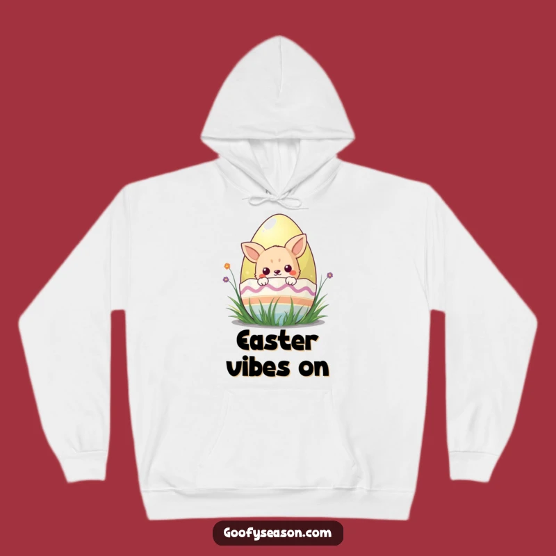 Cozy Funny Kawaii Easter Egg Hoodie - Warm Animal Holiday Comfort, Perfect Warm Funny Gift