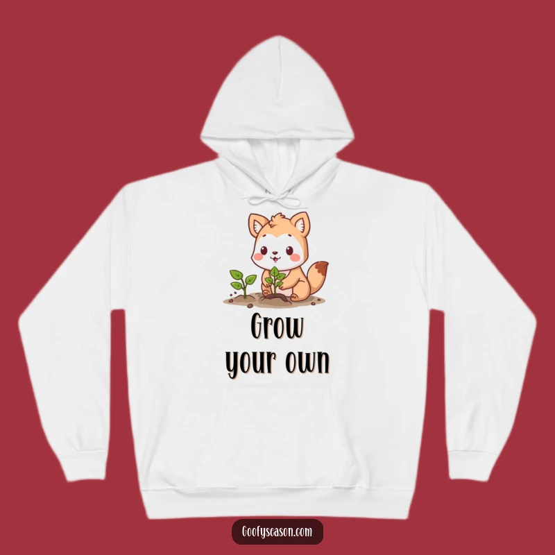 Funny Determined Gardener Animal Hoodie - Cozy Growth Gift