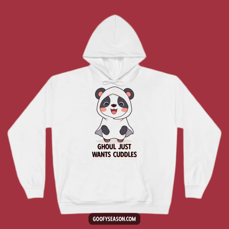 Funny Panda Ghost Halloween Hoodie: Cozy Spooky Vibes