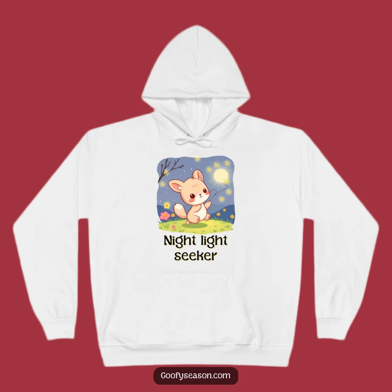 Funny Kawaii Firefly Chase Hoodie - Cozy Summer Night Comfort Gift