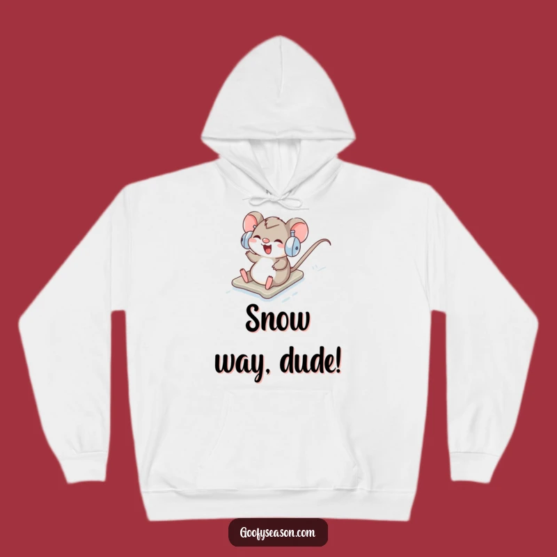 Funny Mouse Hoodie: Cozy Snow Slider Sweatshirt, Ultimate Winter Humorous Gift