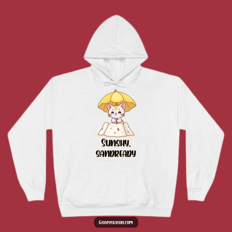 Funny Cat Beach Hoodie: Cozy Up with Sunny Vacation Humor