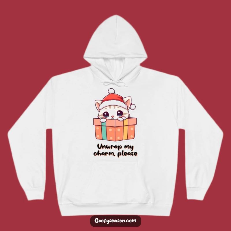 Cozy Funny Cat Santa Hoodie - Warm Holiday Gift for Cat Lovers
