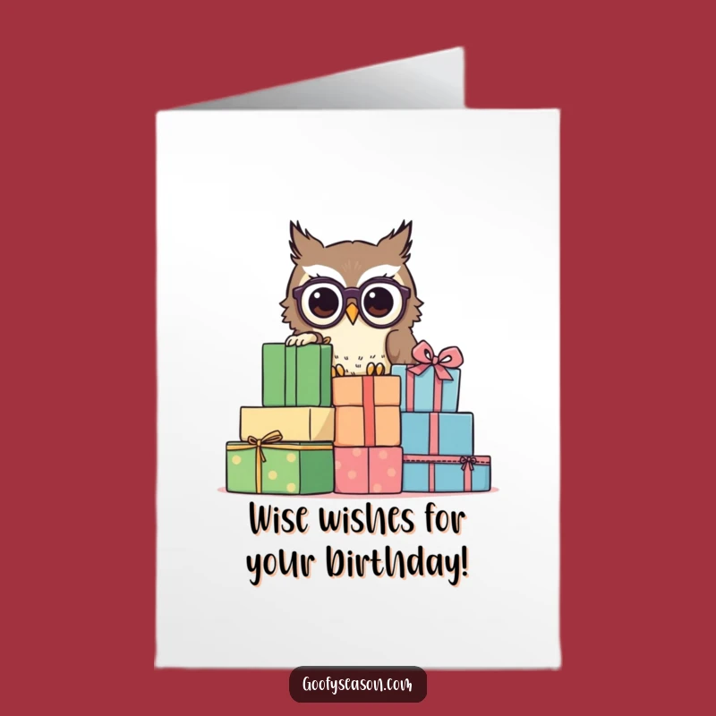 Free Printable Owl Birthday Card: Funny Curious DIY Downloadable Present Peek Art