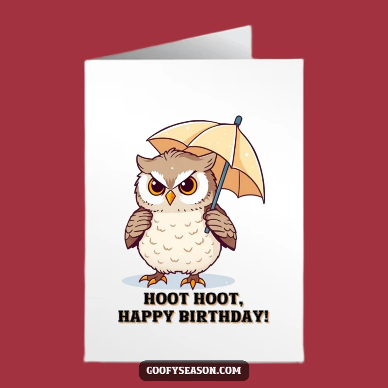 Free Printable Owl Blizzard Birthday Card: Brave Survivor Downloadable Gift