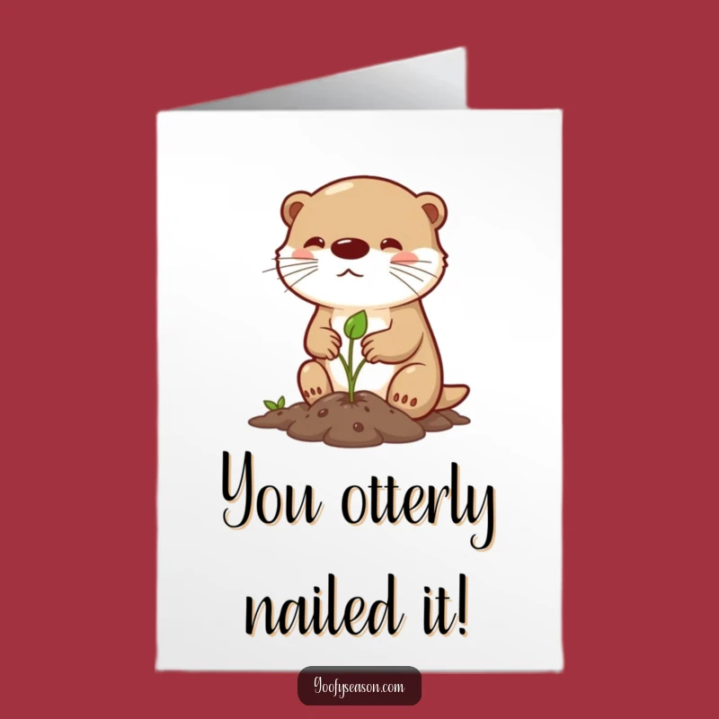 Free Printable Congrats Card: Otter's Spring Success - Funny Downloadable