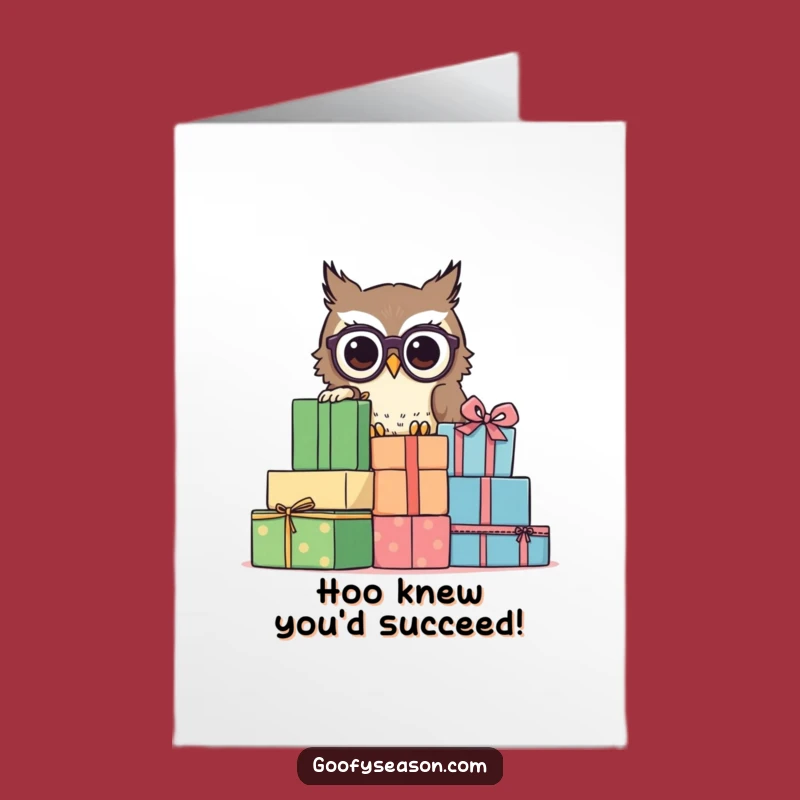 Free Printable Owl Congrats Card: Funny Curious DIY Downloadable Present Peek Art